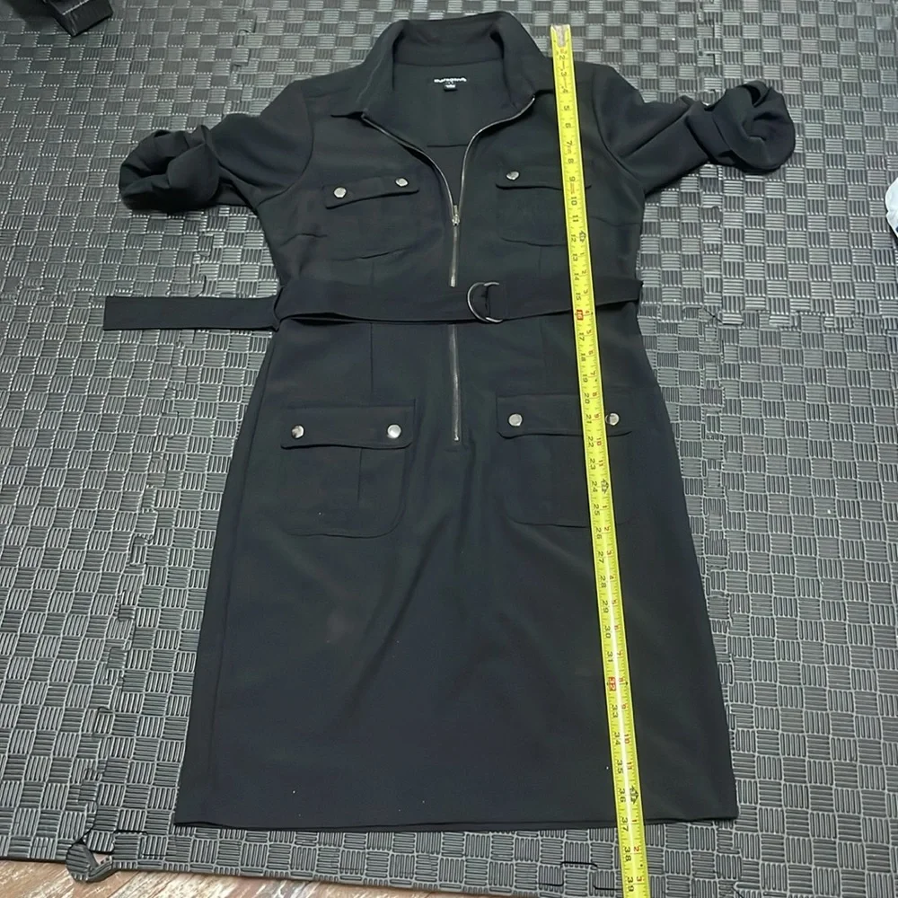 Sharagano black dress with front pockets size 8 - Picture 7 of 7